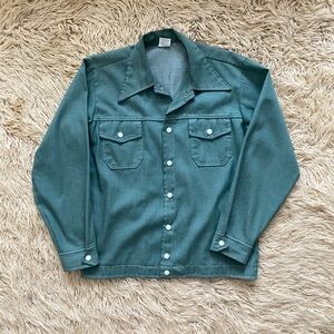 Vintage Cap’N Jac Green Button-Up Denim Jacket